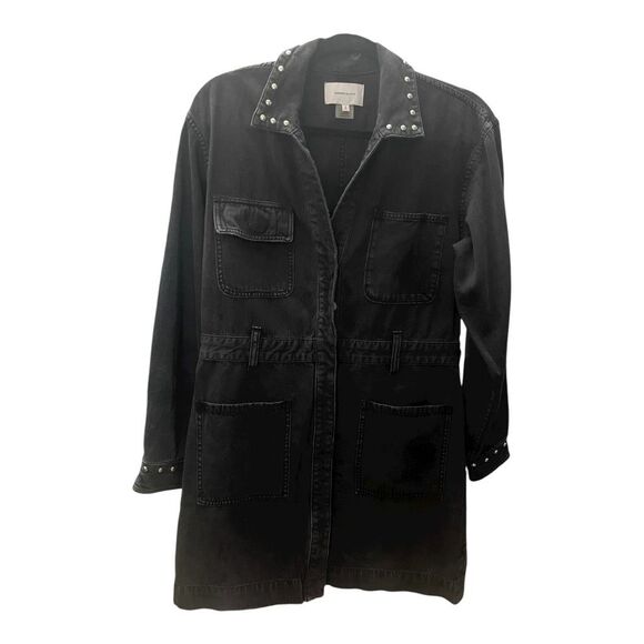 Current Elliott Debbie Dress Black Denim Dress Size 2 - Picture 3 of 5